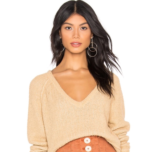 Free People Sweaters - FREE PEOPLE High Low V  Sweater, Neutral